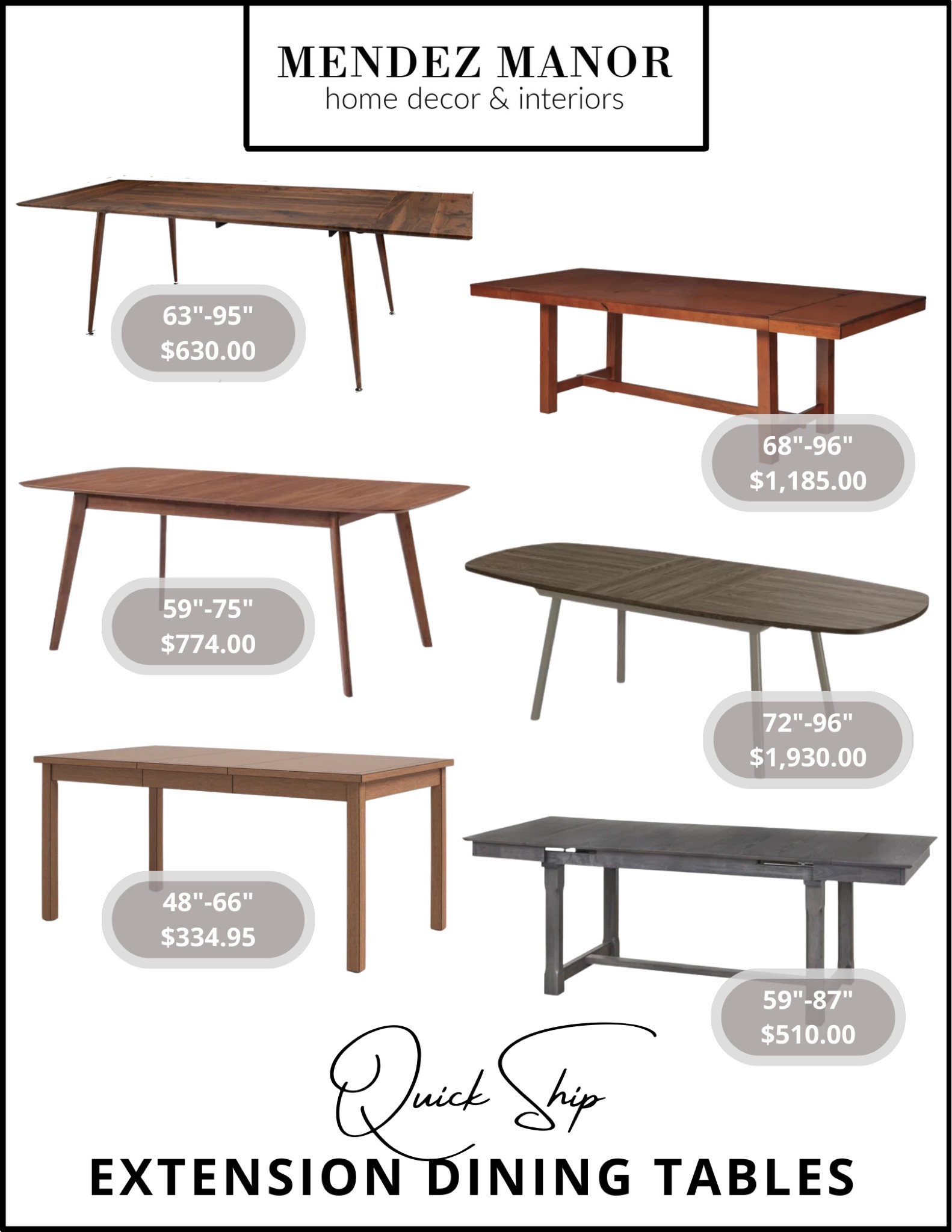 Next up on our extension dining table roundup, we have quick ship tables! All of these items seem like they should be able to be shipped to the home within a week  I’m usually hesitant to include or recommend them in a guide because of how quickly they go out of stock, but maybe this can help someone looking now!

#extensiondiningtable #diningtable #extensiontable #diningroom

#LTKstyletip #LTKhome