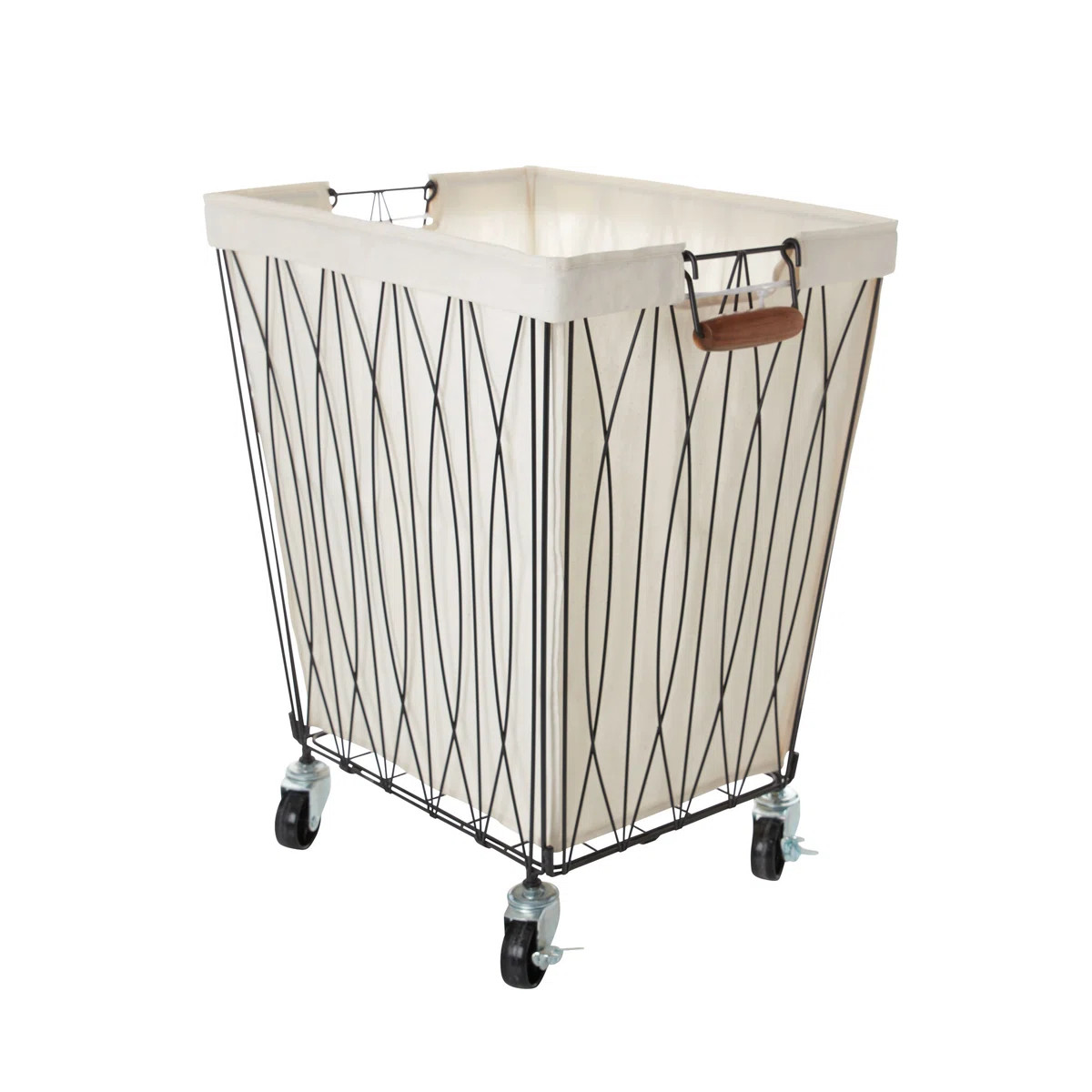 Artesa Verona Rolling Laundry Hamper Cart with Removable Canvas Bag | Wayfair North America