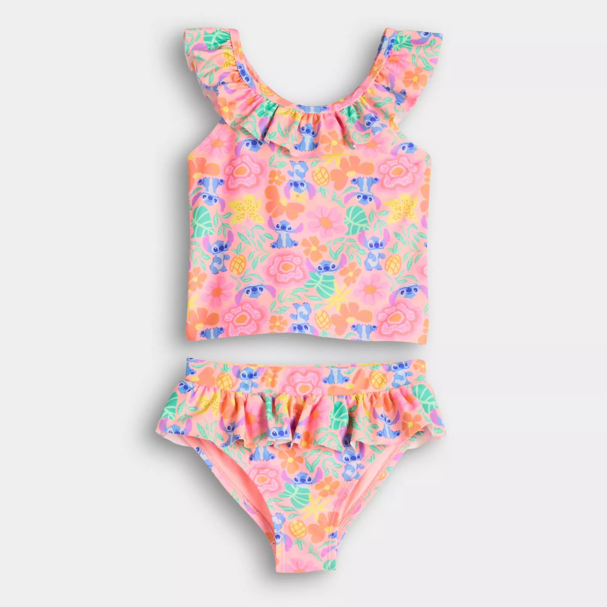 Baby & Toddler Girl Jumping Beans® Disney's Lilo & Stitch 2-pc. Ruffle Neck Tankini Swim Top & S... | Kohl's