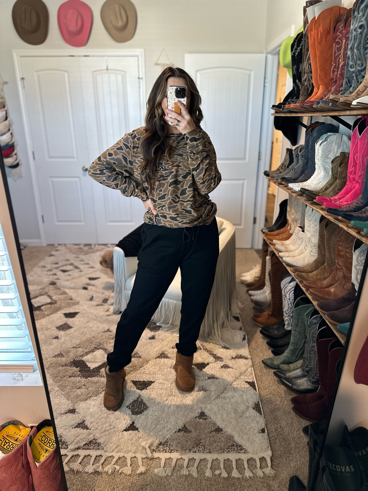 Casual outfit idea with black sweatpants and Ugg boots 

#LTKFindsUnder100 #LTKMidsize #LTKFindsUnder50