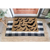 Halloween Bats Doormat. Welcome Mat. Halloween Decor. Bats. Spooky Halloween Decor. Fall Front Door Decor. Trick or Treat. | Etsy (US)