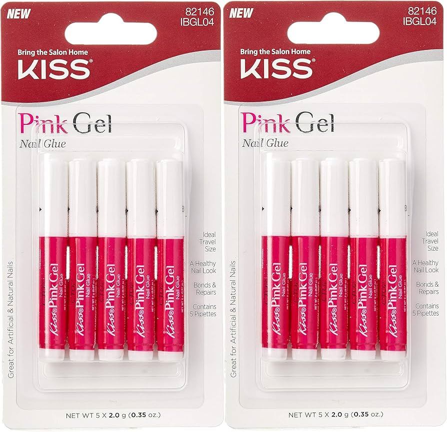 Kiss Pink Gel Nail Glue (IBGL04) (2 Pack) | Amazon (US)