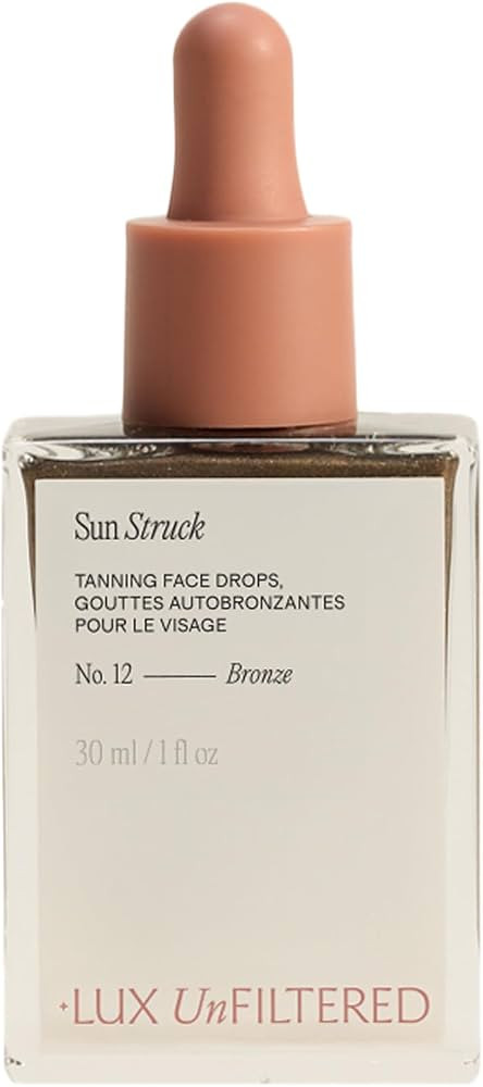 + Lux Unfiltered N\u00b012 Sun Struck Bronzing Face Tanning Drops - Gradual Self Tanner - Natural... | Amazon (US)