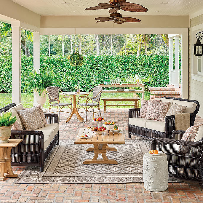 Calleo Teak Bistro Table | Frontgate | Frontgate