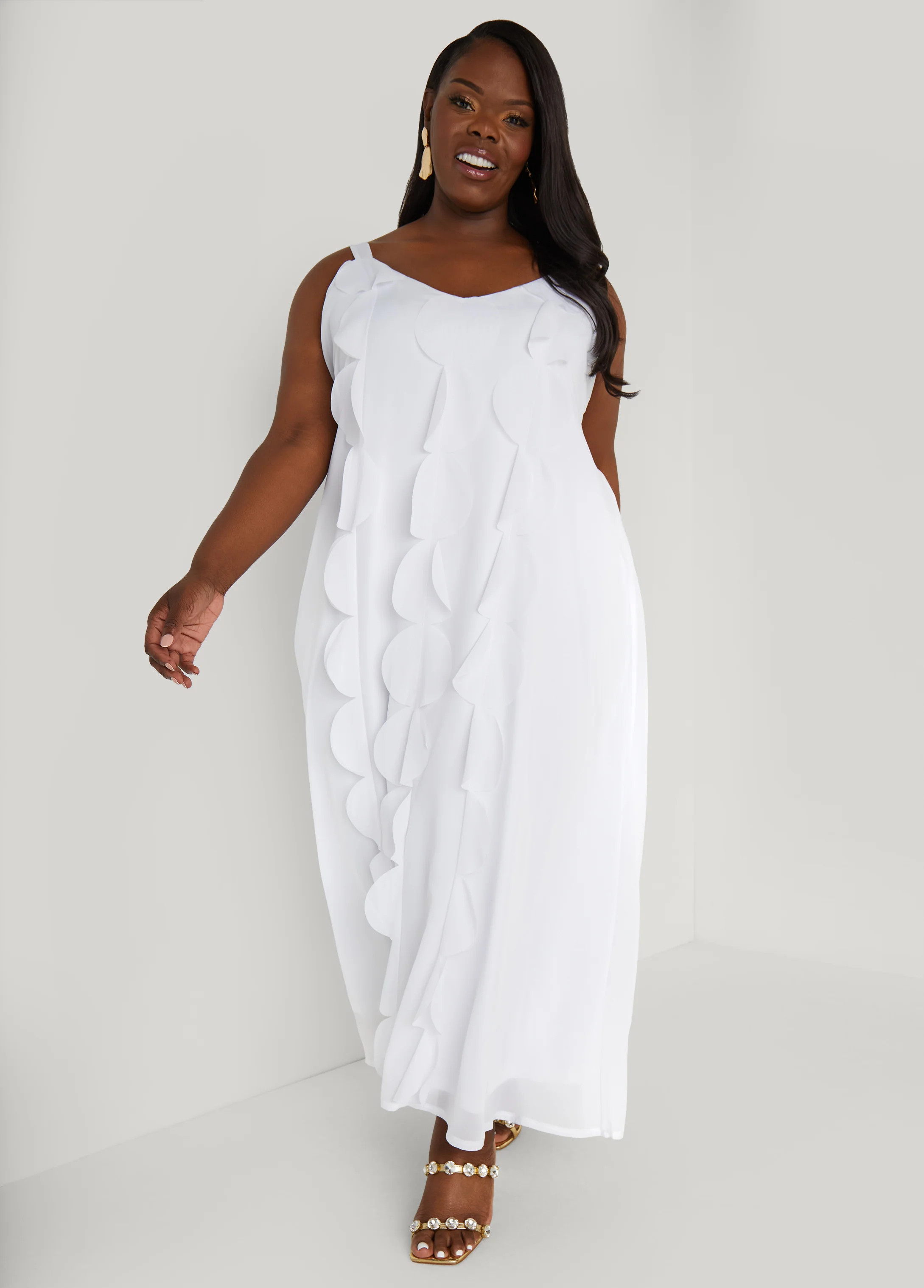 Appliqued Maxi Dress | Ashley Stewart
