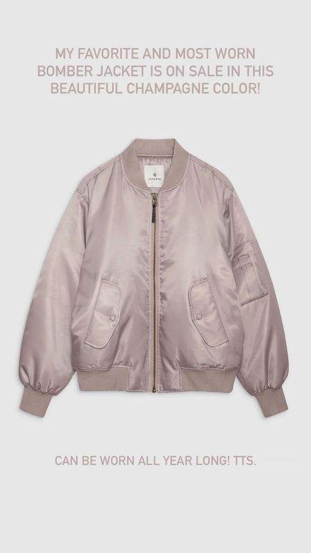 My favorite and most worn bomber jacket is on sale in this beautiful champagne color! Can be worn all year round. Runs TTS. 

Bomber jacket, summer outfit, Anine Bing, sale, The Stylizt 



#LTKStyleTip #LTKSeasonal #LTKSaleAlert