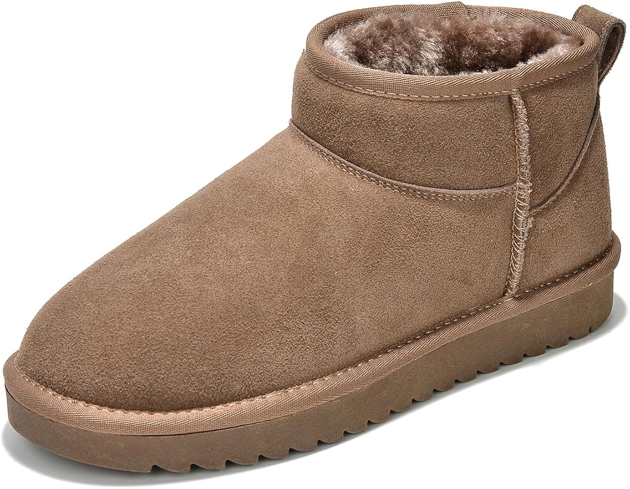 Project Cloud Ankle-High Snow Boots for Women - Genuine Suede Water Resistant Winter Boots with M... | Amazon (US)