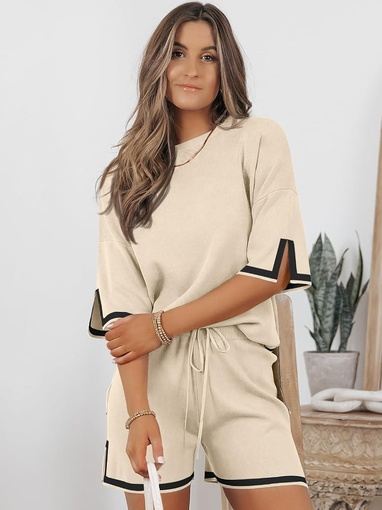 LILLUSORY 2 Piece Sets for Women Summer 2026 Two Piece Matching Lounge Sets Short Casual Outfits ... | Amazon (US)