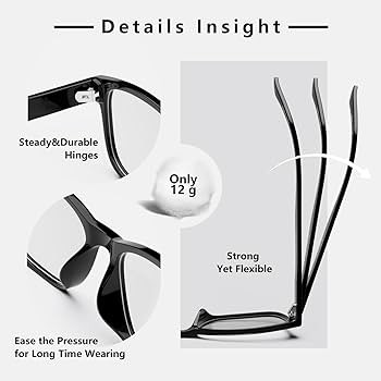 ZENNI Blue Light Blocking Glasses - Stylish Fashion Lightweight Rectangular Glasses with Anti Eye... | Amazon (US)