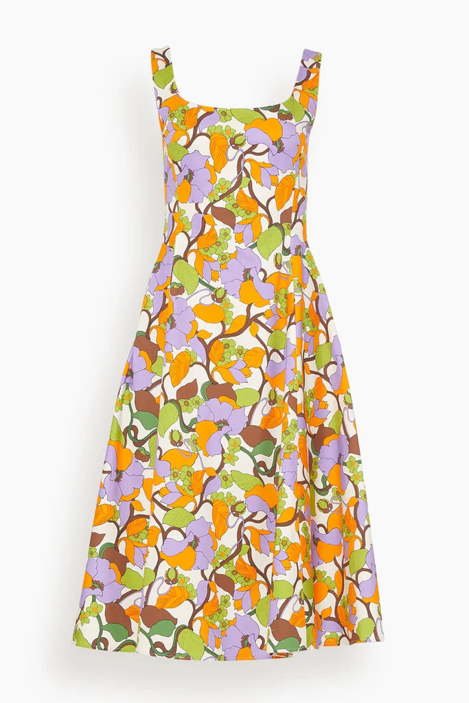 Sophia Dress in Vines Bianco | Hampden Clothing