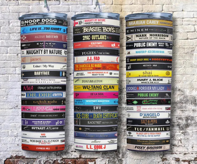 80s 90s R&B, Hip Hop, Cassette Tape Tumbler, Classic Hip Hop Artists, Hiphop Gift, Vintage Rap, G... | Etsy (US)