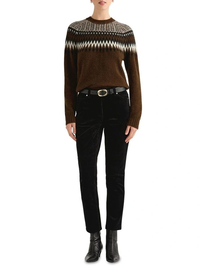 David LawrenceHestia Fair Isle Knit in Hickory Brown Multi | Myer