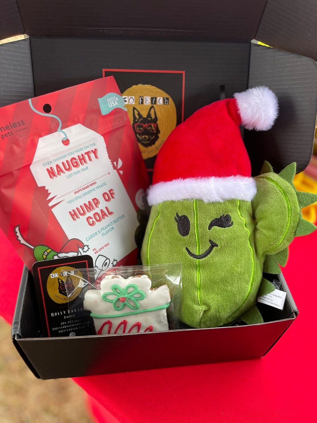 So Fetch Mini Christmas Dog Gift Box Dog Gift Basket Dog - Etsy | Etsy (US)