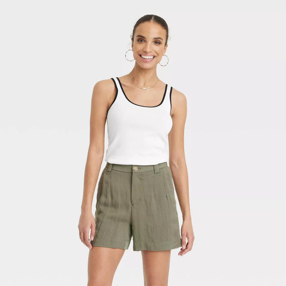 Women's Slim Fit Layered Tank Top - A New Day™ | Target
