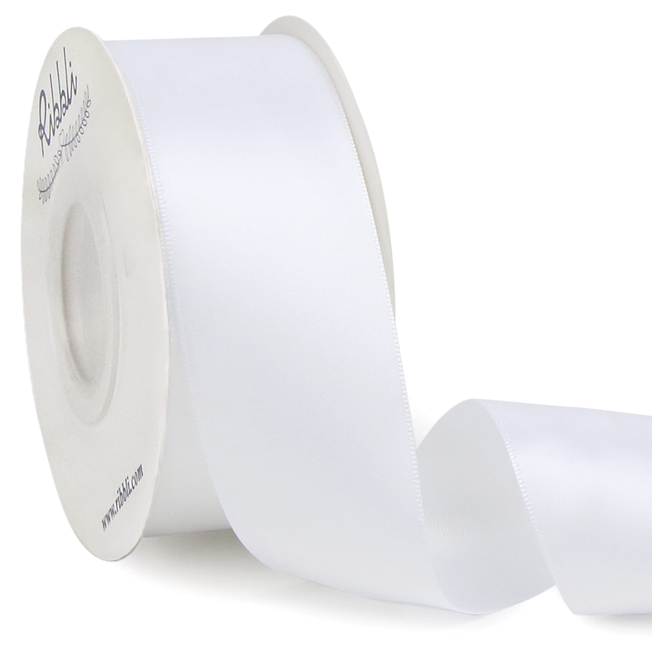 Ribbli White Double Faced Satin Ribbon,1-1/2” x Continuous 25 Yards,Use for Bows Bouquet,Gift W... | Amazon (US)
