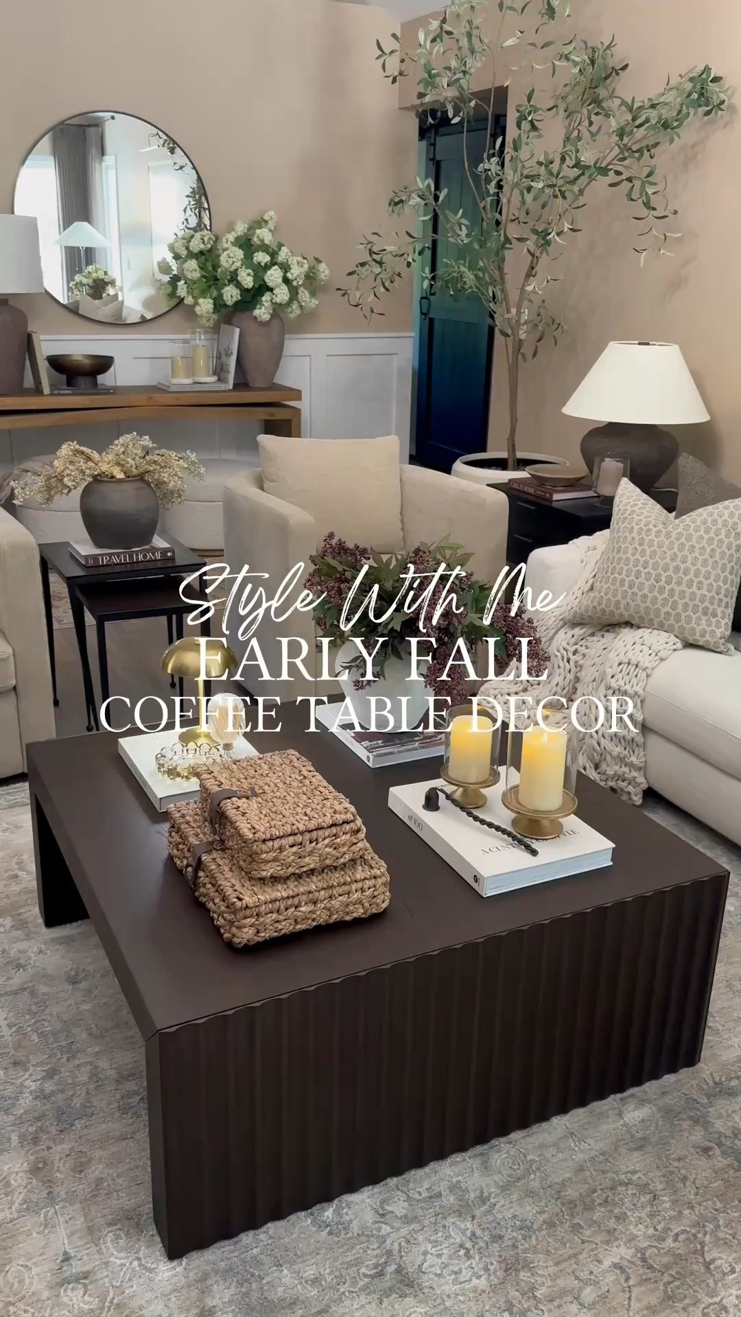 Coffee Table Styling That Makes The Room Feel Complete

A beautifully styled coffee table can completely change the feel of a living room. I love starting with a few larger pieces to create height and dimension, then layering in smaller decorative accents for that collected, effortless look.

For this table, I mixed warm wood tones, natural textures, stacked books, greenery, and decorative objects to create a cozy focal point without making it feel overly styled. The vase adds height, the books create layers, and the smaller accents help bring everything together while still leaving plenty of breathing room.

It’s all about mixing different heights, shapes, and textures while keeping the colors cohesive. Simple, warm, and collected—the kind of styling that makes the entire room feel finished.

For reference: I used six stems in the vase, and the wall color is Beach House by Sherwin-Williams.

Follow @farmtotablecreations on Instagram for more home finds and styling inspiration.

#coffeetabledecor #coffeetablestyling #livingroomdecor #homedecor #neutraldecor #cozyhome #homestyling #interiorstyling #designerlook #collectedhome #homeinspiration #livingroom #warmandcozy #timelessstyle

#LTKHome #LTKSaleAlert #LTKSeasonal