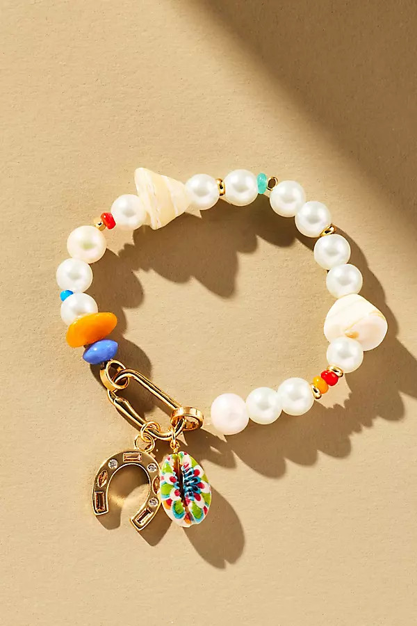 Beaded Charm Stretch Bracelet | Anthropologie (US)
