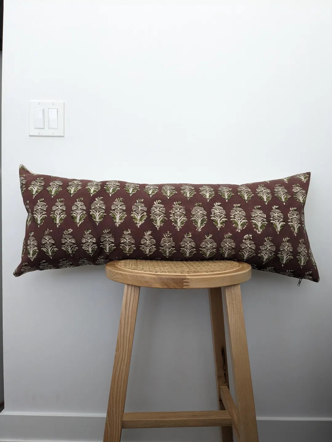 TRISH 36X14 Extra Long Block Print Lumbar Pillow Cover - Etsy Canada | Etsy (US)