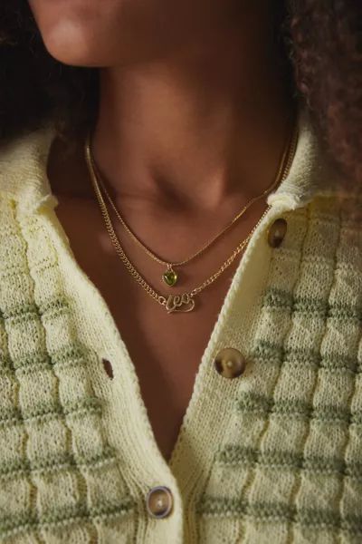 Zodiac Nameplate Layering Necklace Set | Urban Outfitters (US and RoW)