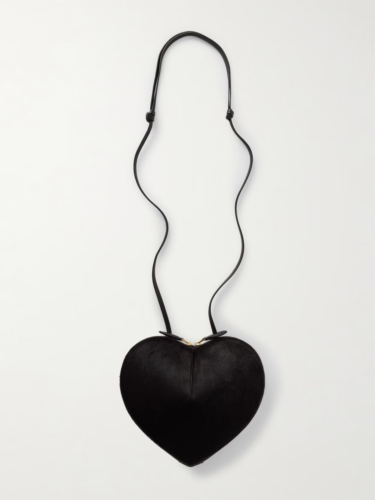Alaïa - Le Coeur Leather-trimmed Calf Hair Shoulder Bag - Dark brown - One size | NET-A-PORTER APAC