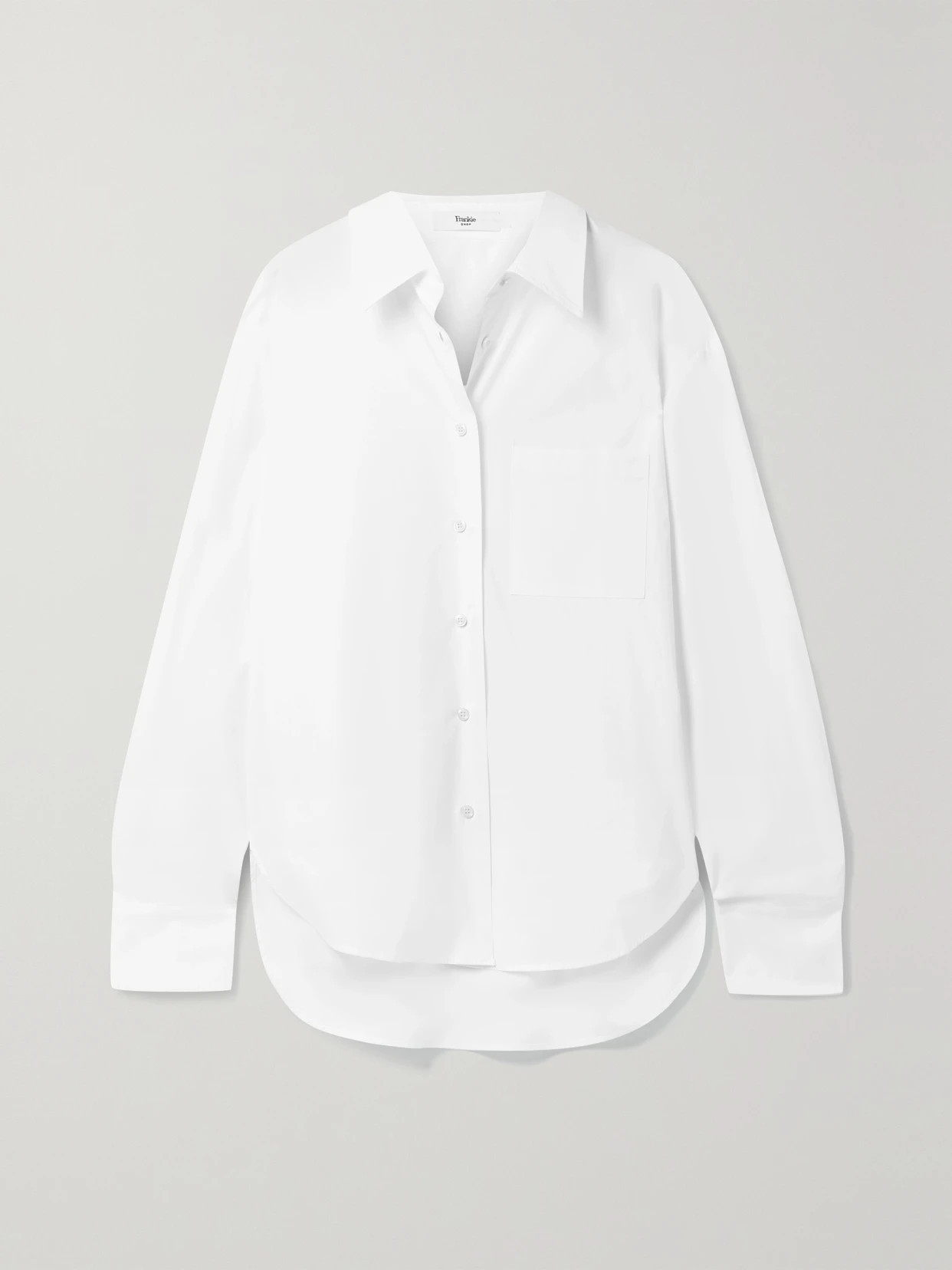 The Frankie Shop - Lui Organic Cotton-poplin Shirt - White | NET-A-PORTER (US)