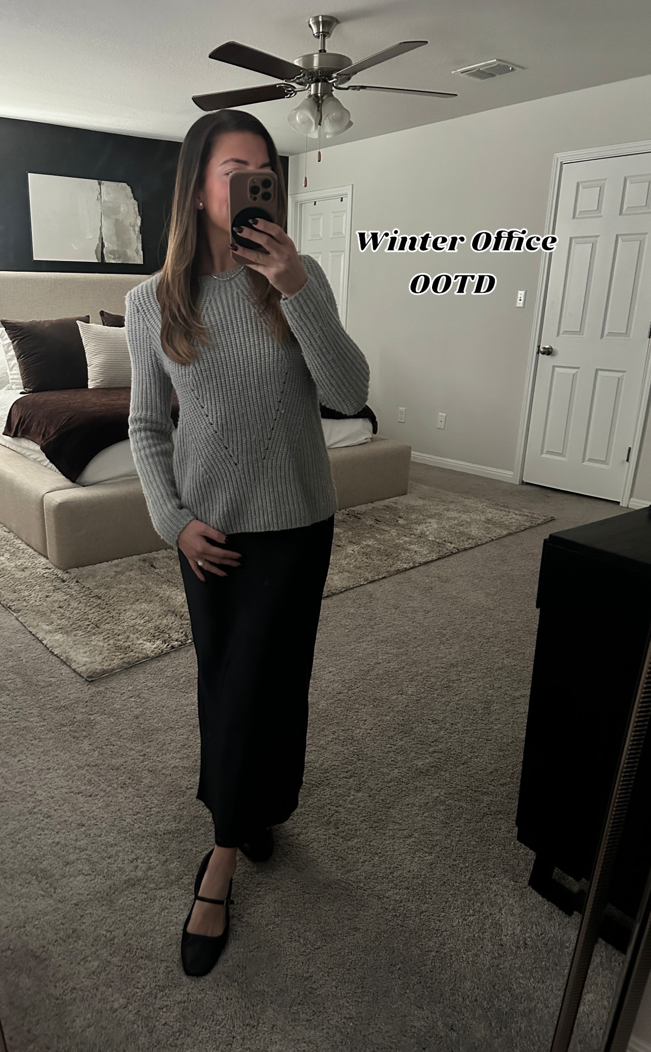 Today Office Outfit is perfect for the winter, I love that this midi skirt is so stretchy and it comes in a million colors! So easy to dress up or down with the right accessories for a work outfit! 

#LTKFindsUnder50 #LTKWorkwear #LTKStyleTip