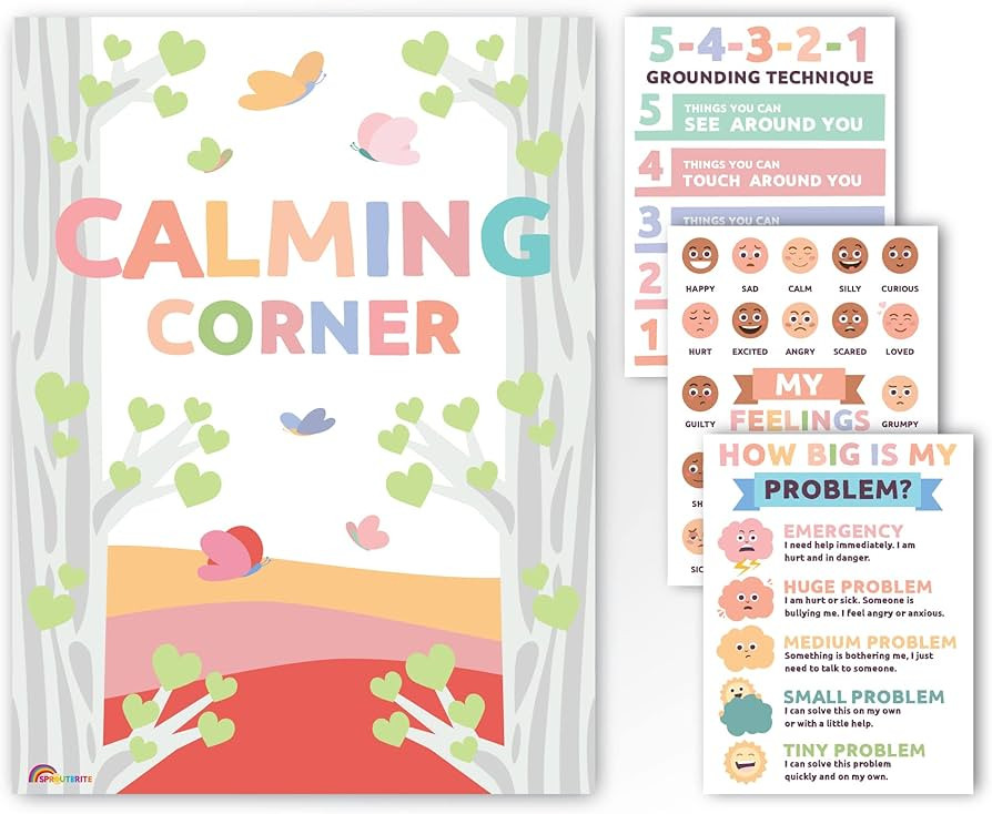 Sproutbrite Calming Corner for Classroom -10 pack - Classroom Decor for Elementary, Middle School... | Amazon (US)