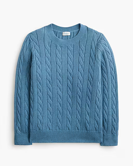 Kids' cable-knit crewneck sweater | J.Crew Factory