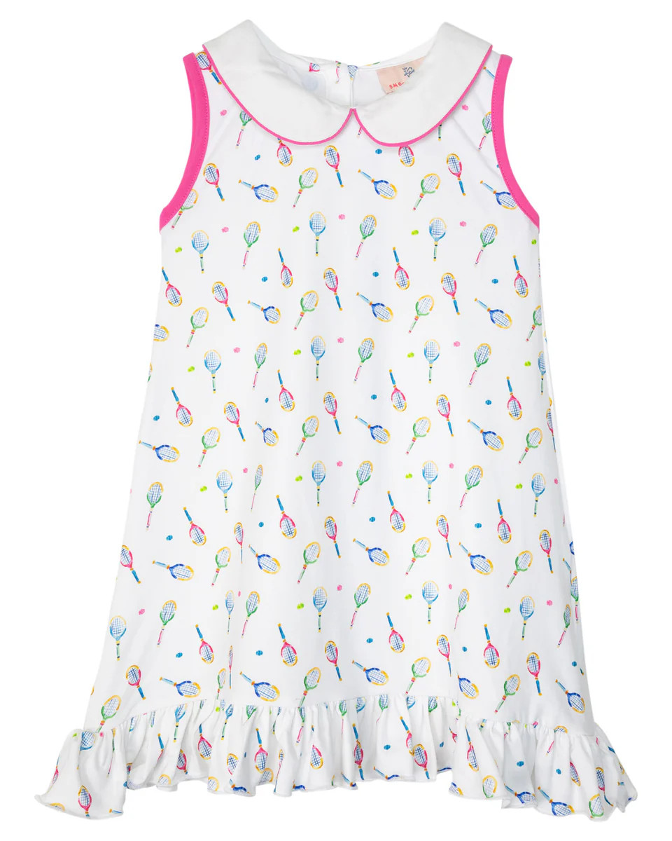 Tennis Print Knit Dress | Smockingbird Kids