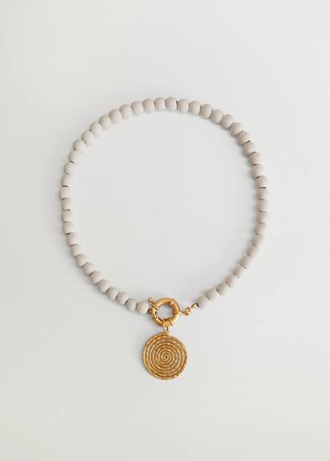 Geometrische Halskette aus Keramik | MANGO (DE)