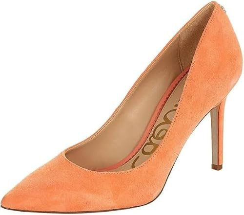 Sam Edelman Hazel Orange Stiletto Heel Pointed Toe Slip On Fashion Dress Pumps (Orange, 8) | Amazon (US)