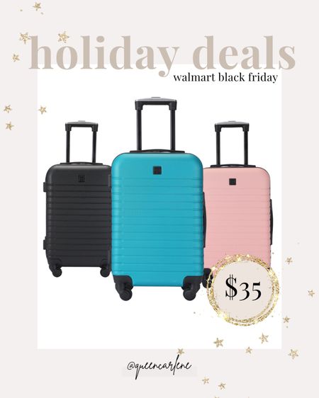 Walmart Black Friday Deals: this carry on is only $35. Such a great price. Buy it for your own travel or even as a gift for the traveler in your life. 


//travel, travel finds, Walmart, Black Friday sale, under 50, deal alert, luggage//

#LTKsalealert #LTKtravel #LTKCyberweek