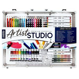 Premium Artist Studio Painting and Drawing Art Set with Carrying Case, Assorted 200-Piece | The Home Depot