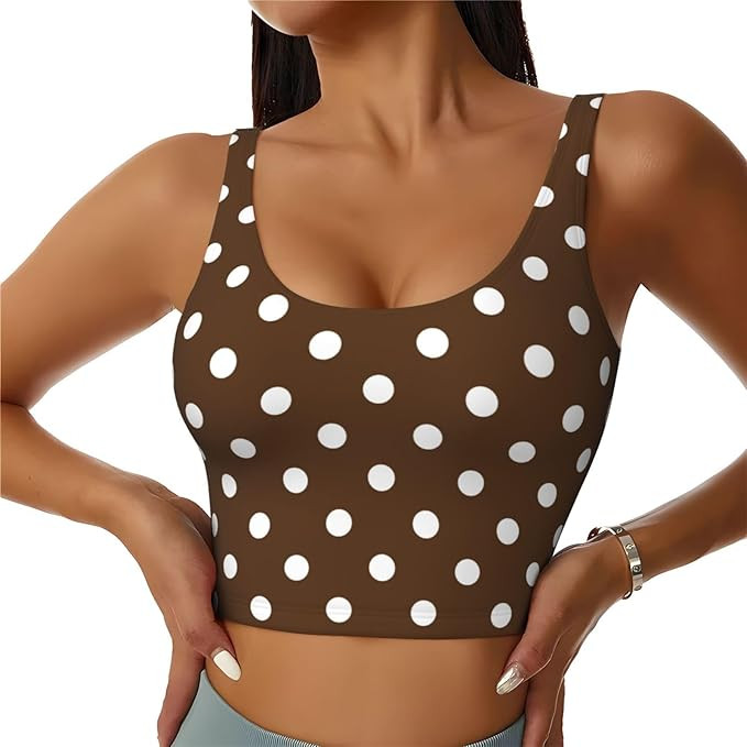 Sports Bras for Women, U-Back Workout Tank Top, Scoop Neck Yoga Running Crop Bra | Amazon (US)