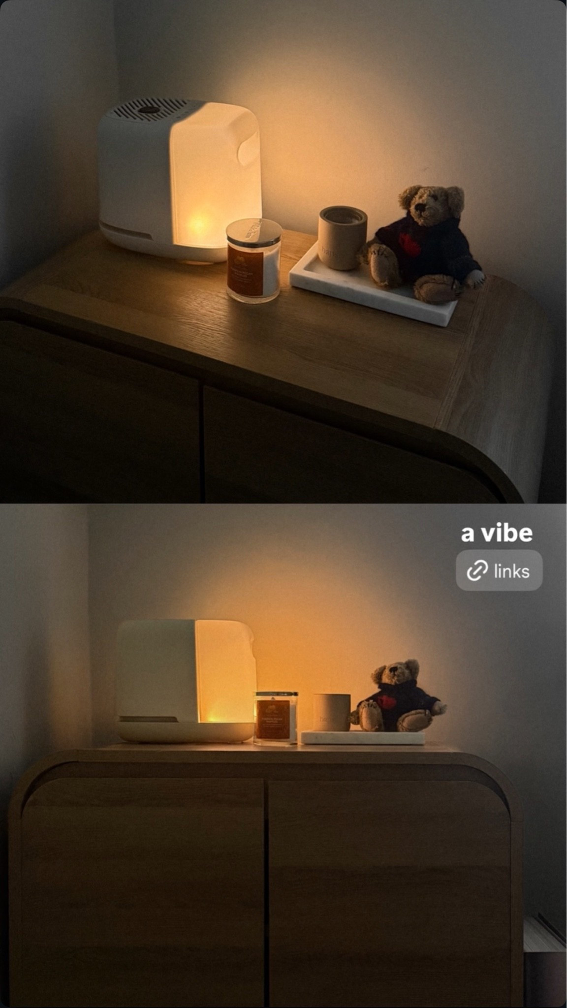 a vibe
#ambientlighting #cozy #bedroom #wellness #humidifier

#LTKHome #LTKselfcare #LTKSeasonal