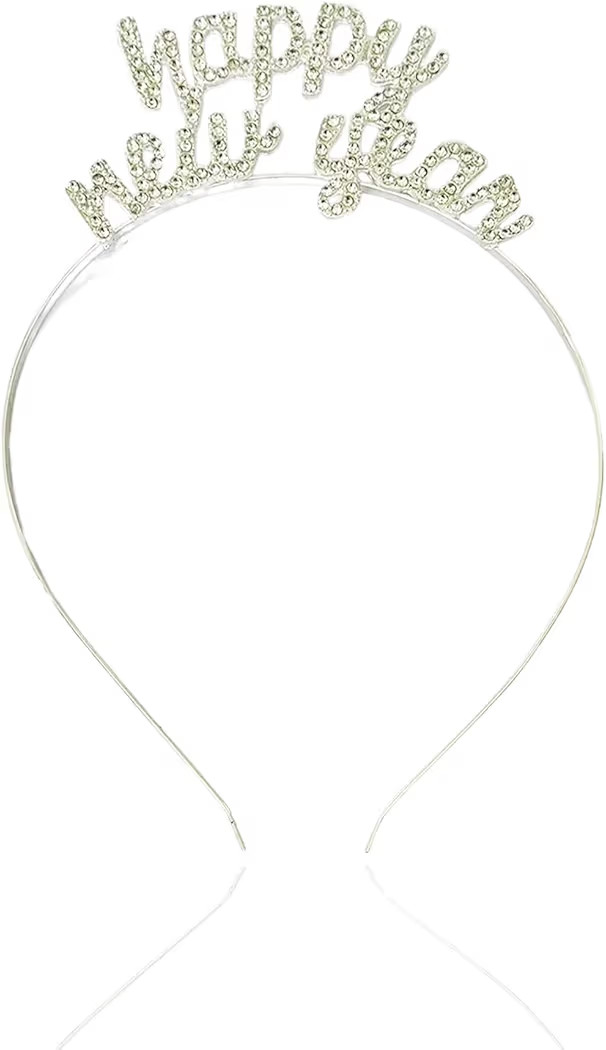 New Year Rhinestone Tiara - NYE Headband & Crown for Kids & Adults - Party Supplies & Favors | Amazon (US)