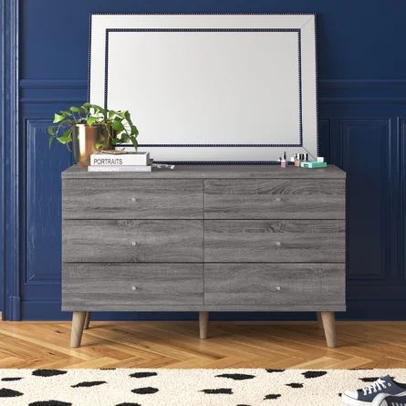 Etta Avenue™ Teen Abril 6 Drawer 47" W Double Dresser | Wayfair | Wayfair North America