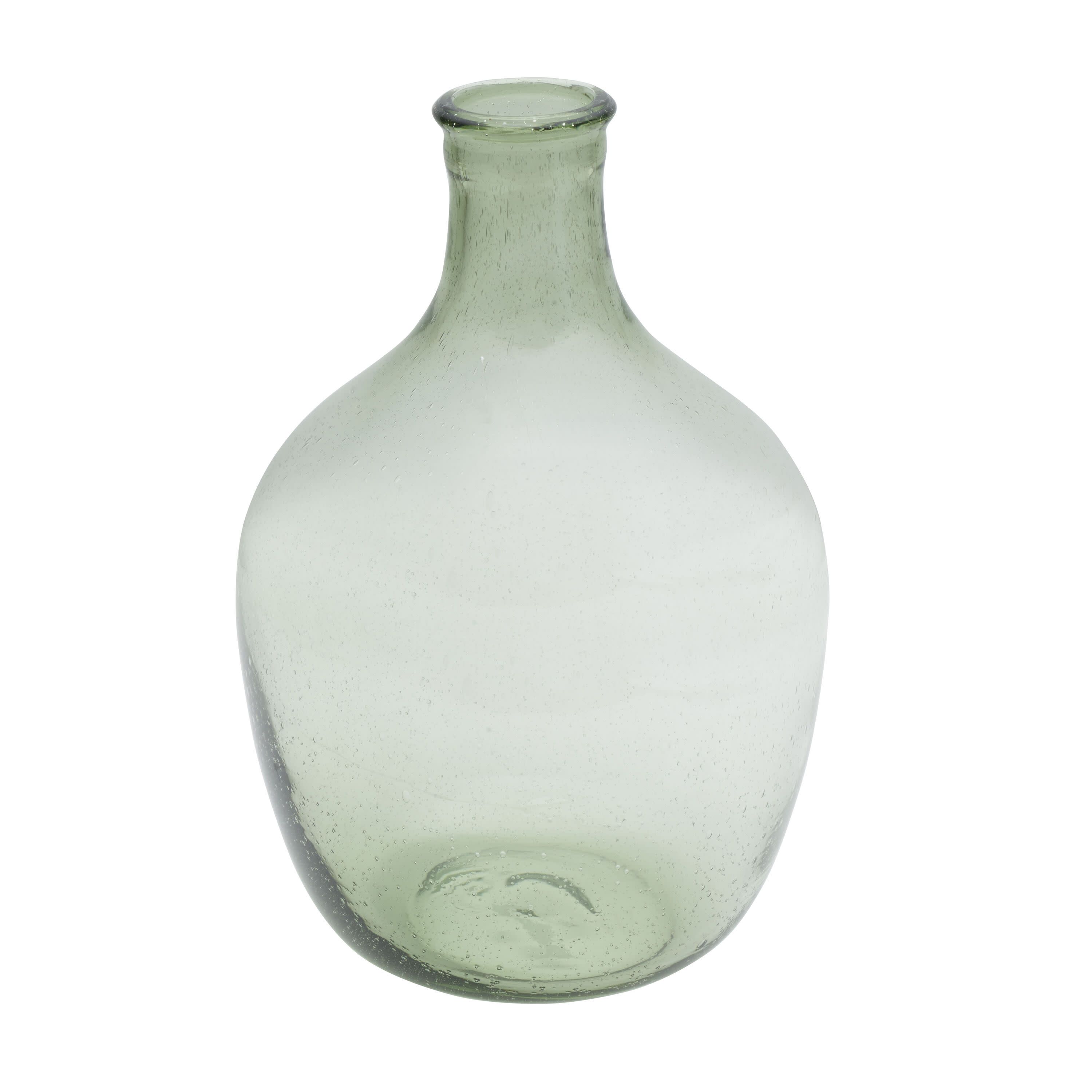 Elements 12-inch Green Glass Bulb Decorative Vase | Walmart (US)
