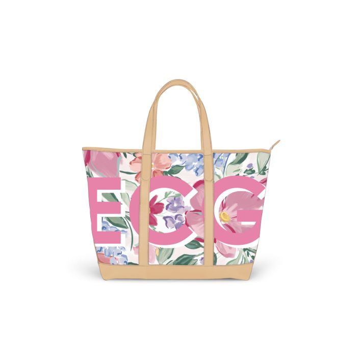 St. Charles Zippered Yacht Tote - Emily Ley Monogram Stripe | Barrington Gifts