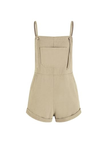 CIDER Overall Shorts For Women Jean Denim Rompers Adjustable Strap Loose Fit Overalls Summer Casual Outfits with Pockets | Amazon (US)