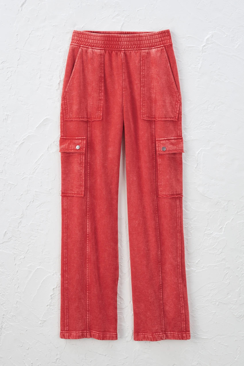 Colorwash Fleece Cargo Sweatpants | Coldwater Creek