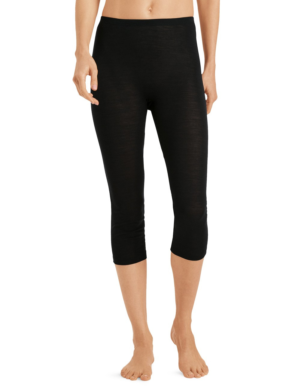 Hanro Women's Wool-Blend Cropped Leggings - Black - Size XS | Saks Fifth Avenue