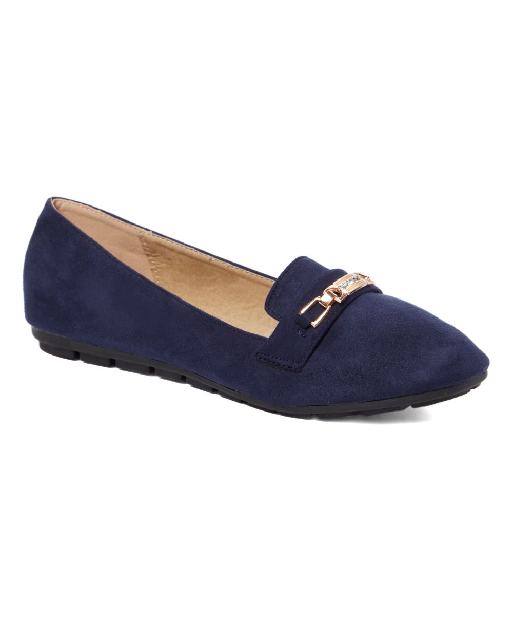 Victoria K Women's Loafers NAVY - Navy Embellished Loafer - Women | Zulily
