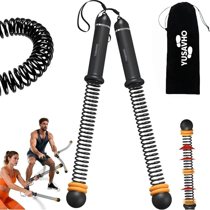 Adjustable Ropeless Battle Ropes for Home Gym for Men & Women, Quiet Air Resistance Heavy Duty Co... | Amazon (US)