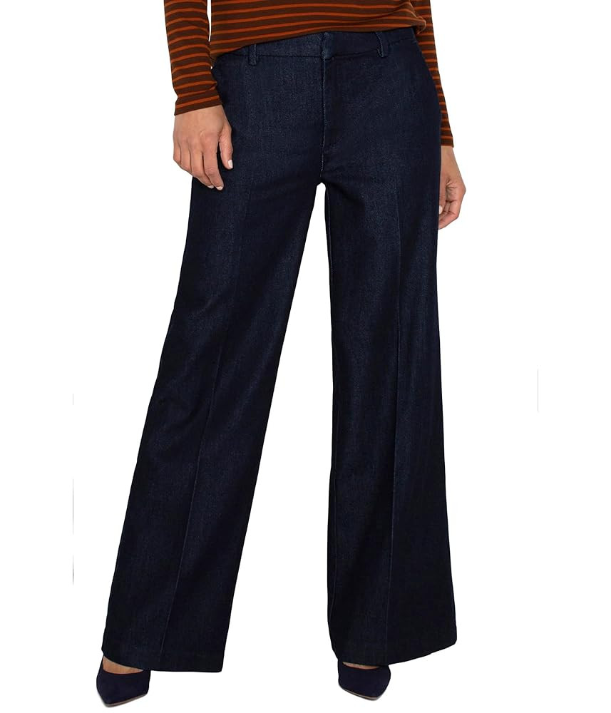 Liverpool Women's Kelsey Wide Leg Trouser Mid Rise Polished Denim | Amazon (US)