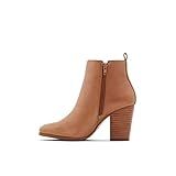 Amazon.com | ALDO womens Noemieflex Block Heel Ankle Boot, Black Leather, 6.5 US | Loafers & Slip... | Amazon (US)