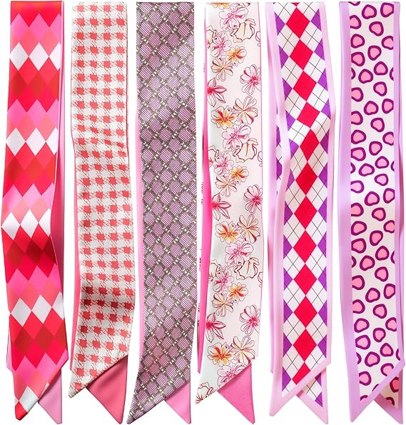 ZXZH 6 Pack Fashion Scarves for Women, Versatile Boho Head Scarf, Satin Scarf for Hair, Neck, Wri... | Amazon (US)