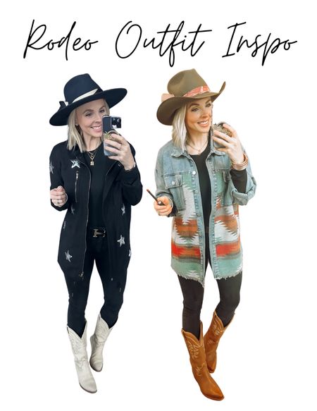 Rodeo outfit inspo - wearing a medium in both jackets, boots are TTS 

#LTKunder100 #LTKshoecrush #LTKstyletip