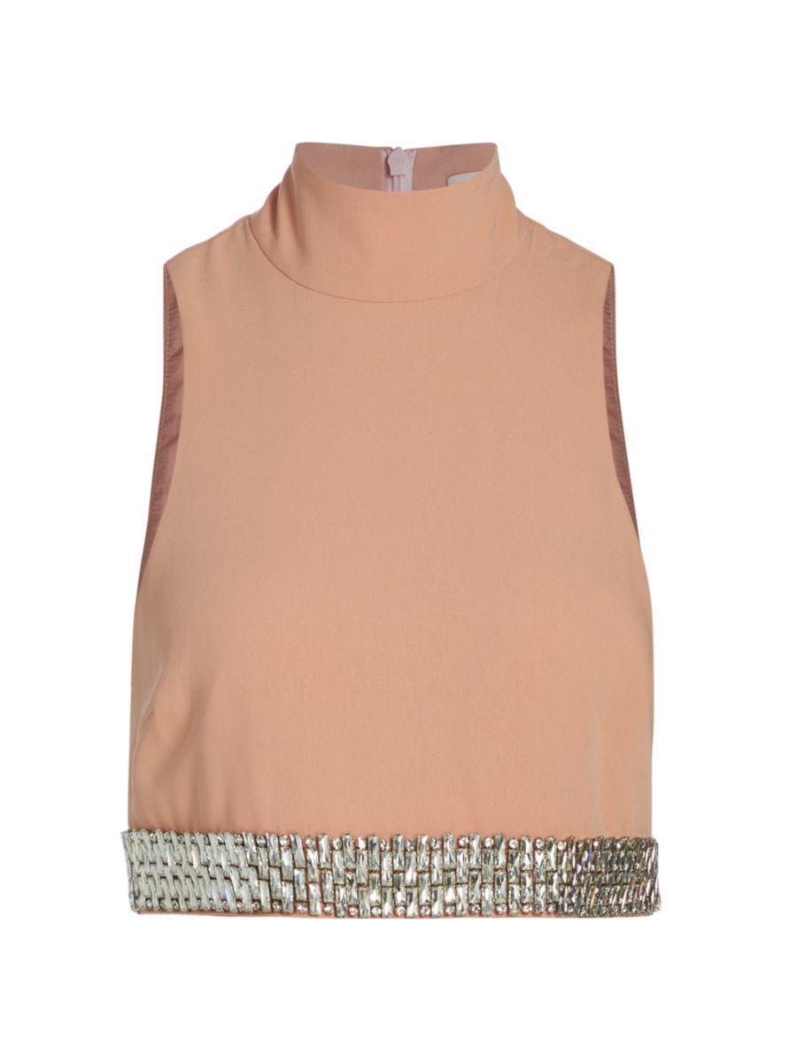 Collins Embellished Sleeveless Crop Top | Saks Fifth Avenue