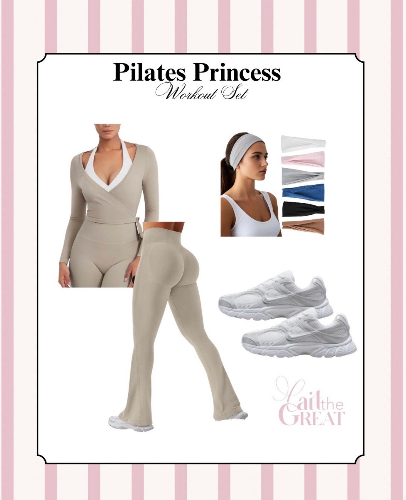 Pilates class or pilates-inspired errands? Either way, this set is coming with me. 🤍✨

I love a matching workout set that looks put together with minimal effort. Added a comfy headband and supportive sneakers to complete the look.

Everything is linked if you’re building your soft, neutral activewear collection.

#LTKfitnessgoals